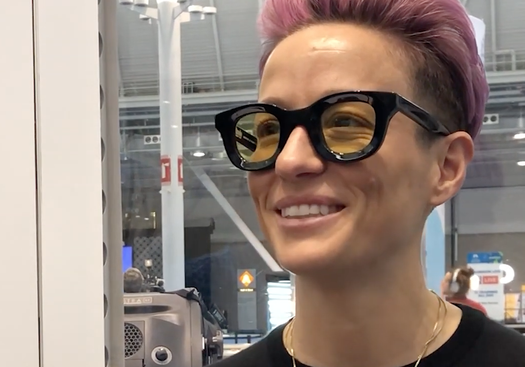 Megan Rapinoe wearing the RHUDE X THIERRY LASRY "RHODEO"