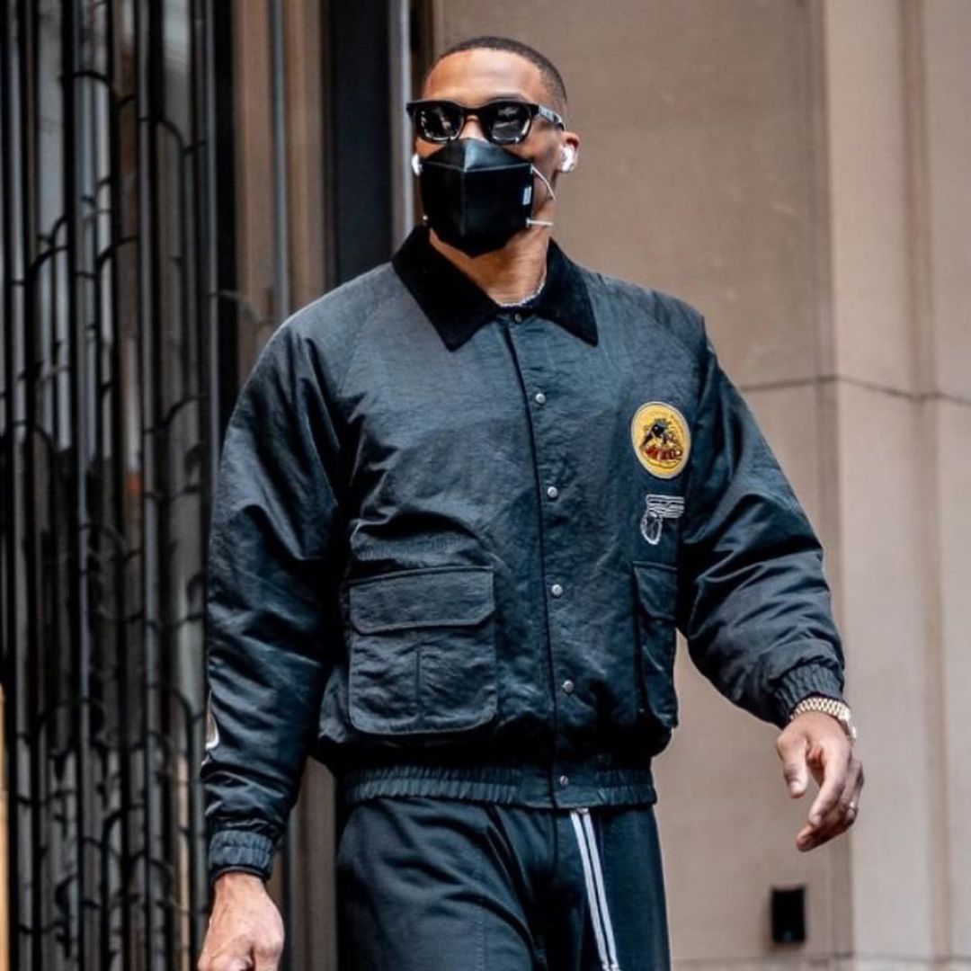 Russell Westbrook from the Washington Wizards sporting RHUDE x THIERRY LASRY "RHODEO"